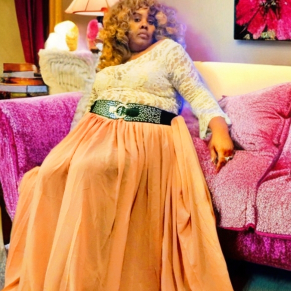 Cream Pink gown - Picture 3 of 11